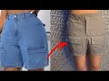 How to cut and sew a cargo short pant (part2) detailed cargo pant tutorial #oma #diy #cargopant