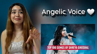 Top 100 Songs of Shreya Ghoshal | Foreigner Reaction | Hindi Songs | Songs are randomly placed