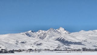 01.02.2025 Mt. Aragats, Aparan, Vardenis Village Aragatsotn Province. Armenia...