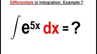 Calculus 2: Ch. 1.5 Differentials in Integration (8 of 10) Example 7