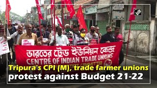 Tripura’s CPI (M), trade farmer unions protest against Budget 21-22