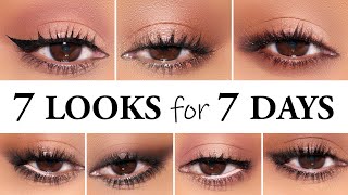 7 Different Quick \u0026 Easy Eye Makeup Looks For EVERY DAY of the Week