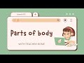 Parts of Body part 1 |Learning English with Rosie's Corner|