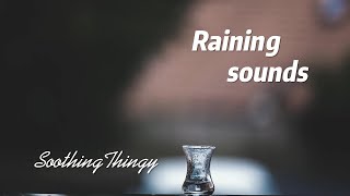 Relaxing rain sound with meditative background music for 4 hours straight