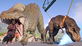 Indominus Rex has escaped, can Trex and the other Dinosaurs help humans? Deadly Battle of Dinosaurs