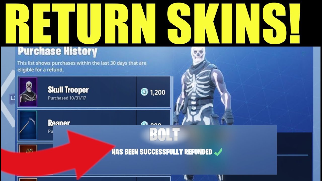 How To RETURN SKINS In Fortnite (Get Unlimited Refunds) Season 9 - YouTube