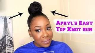 Top Knot Bun On Short Thick 4c Natural Hair Watch In Hd 1080