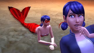 Miraculous Ladybug and Cat Noir are MERMAIDS 🐞 Startrain Cave 🐞 THE SIMS 4
