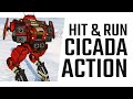 Hit and Run Cicada Action -  Mechwarrior Online The Daily Dose #919