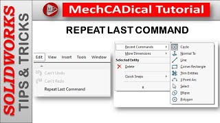 How to Use Repeat Last Command in SolidWorks - Sketch