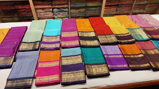 #Chickpet Bangalore 2g Jeri Pure Kanjivaram Handloom Silk Sarees Part 2 Video Courier available