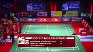 [HD] QF - MD - J.Maneepong / N.Puangpuapech (THA) vs Endo H. / Hayakawa K. (JPN) - 2013 Sudirman Cup