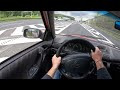 1996 opel astra f 1.7 td 82hp pov test drive 1213 joe black