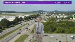 Junior anchor Bobby learns the finer points about weather from Todd