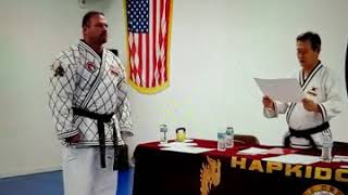 GM Michael Rhoades promotion to 9th Dan Jin Jung Kwan Hapkido