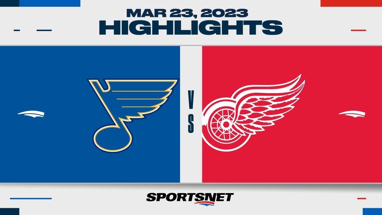 NHL Highlights | Blues Vs. Red Wings - Match 23, 2023 - YouTube