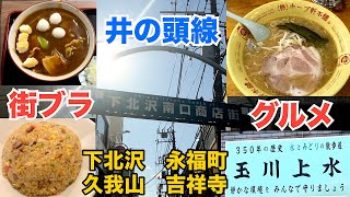 井の頭線の旅🚃下北沢、永福町、久我山、吉祥寺🍜