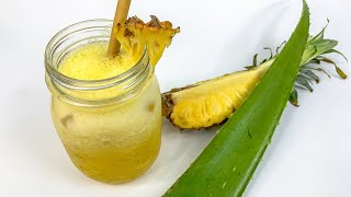 [Recipe #169] - How to make Aloe Vera Pineapple Juice - Home Cooking Lifestyle