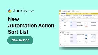 New Automation Action - Sort List