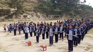 morning assemble in Aiselukharka secondary school