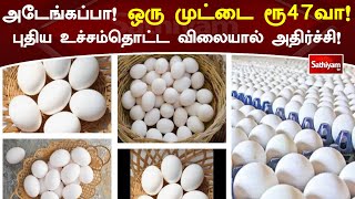 அடேங்கப்பா! ஒரு முட்டை ரூ47வா! புதிய உச்சம்தொட்ட விலையால் அதிர்ச்சி! | EGG | Sathiyam TV