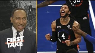 First Take | Stephen A. GOES CRAZY Derrick Rose and Knicks revive to destroy Gm2 against Hawks
