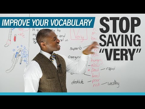 Improve your vocabulary: stop saying VERY!