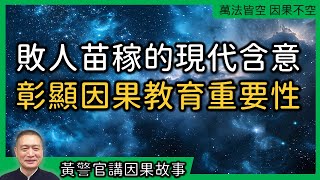 【黃警官講故事】敗人苗稼的現代含義 彰顯因果教育重要性（黄柏霖警官）