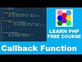 Learn PHP - Tips & Tricks | Callback function