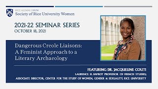 SRUW Seminar with Dr. Jacqueline Couti: Dangerous Creole Liaisons