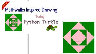 Math Walks Inspired Drawing using Python Turtle| Fractals | Squares|