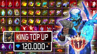 100.000💎DIAMONDS🔥ULTIMATE top up😱watch how many skins I got Free Fire