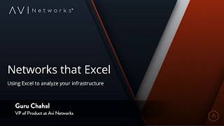 Using Excel to Analyze Application Data with Avi Networks