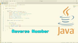 Reverse Number Program in Java || tutorial #3