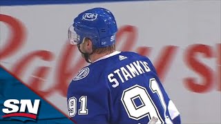 Lightning's Steven Stamkos Picks Top Corner With Three Seconds Remaining In Period