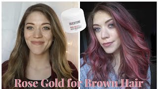 Overtone ROSE GOLD for Brown Hair Review and Demo