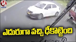 Road Incident At Tamilnadu  , Car Hits   Private  Bus | V6  News