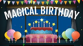 Magical Star lighting up your Birthday Cake... Magical Birthday Greetings
