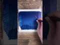 Painting trees at night in gouache #shorts #gouache #artshorts #paintingshorts #landscapepainting