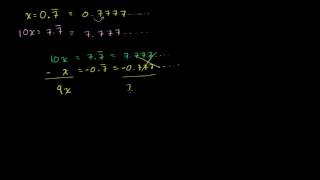 Converting repeating decimals to fractions 1 | Linear equations | Algebra I | Khan Academy