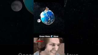 How does ocean water 🌊 move due to the Moon gravity?🌕 #shorts #shortsfeed #moon #ocean #tides #yt