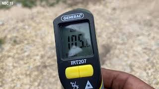 How hot is asphalt or cement in the summertime?