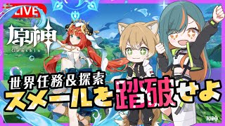 【原神】スメール世界任務探検隊、出動！🌳✨初見さんも大歓迎～【Vtuber🌾稲生クレアとアニエス🦊】