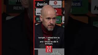 “BEST PLAYER” Erik ten Hag praises Man Utd star #shorts