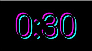 30 Second Neon Timer | Countdown
