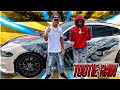 LIL BOOSIE SON TOOTIE RAW WENT CRAZY IN HELLCAT! *HE DID DONUTS*