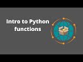 Geographic Software Design | Week 6: An introduction to Python functions