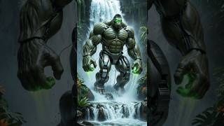 Robotics Gorilla connecting with hulk || 💪#ai #aisuperhero #aiviral #aivideo #marvel