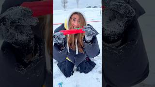 OMG😱 Leaving TOMATO in the SNOW for 24 hours! 🤯🍅🥶 Try it with snow❄️ #shorts #short