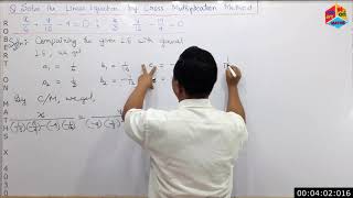 MATHS X 4030B LINEAR EQUATION SOLVING L.E BY CROSS MULTIPLICATION METHOD PART 2